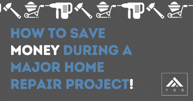 How to Save Money on Major Home Repairs! text graphic